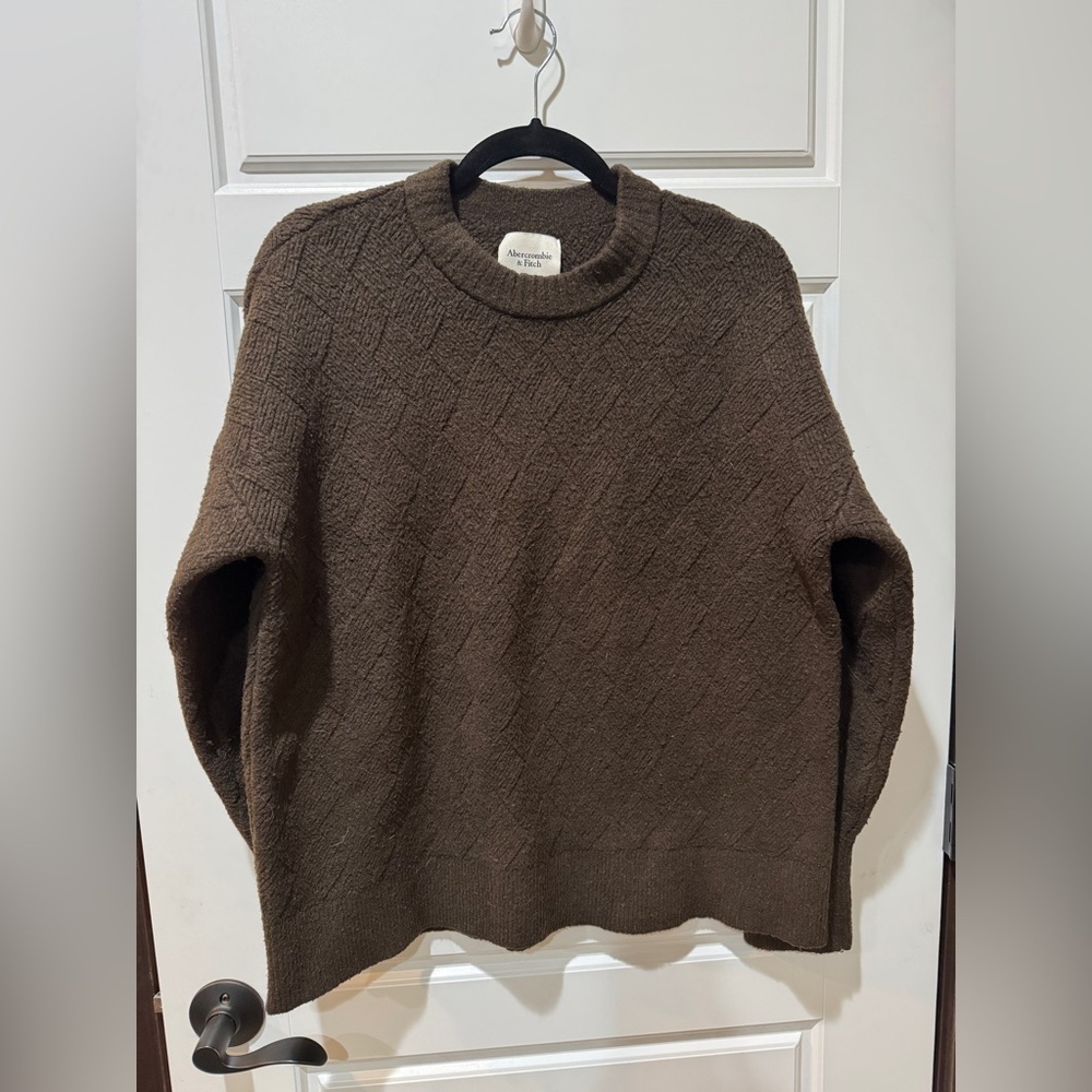 Abercrombie & Fitch Womens Crewneck sweater in Rich Brown